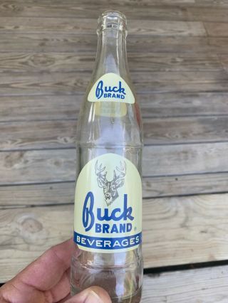 Vintage - Acl 1963 Buck Brand Beverages Soda Bottle,  San Antonio Tx,  Texas