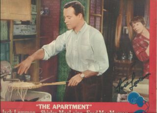 Jack Lemmon The Apartment 14 " X 11 " Vintage Hand Signed Autographed Lobby Card