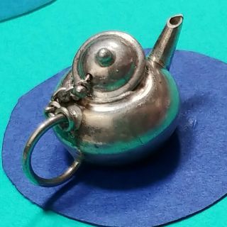 Sterling Silver Vintage Bracelet Charm M47 Tea Pot