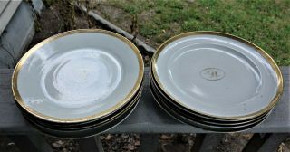Set Of 10 Qianlong Period,  Chinese Export Plates,  8 Inches,