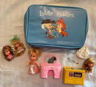Vintage Miscellaneous Kiddle Dolls Case And Accessories