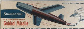 Strombecker Vintage Wooden Model Kit: Guided Missile