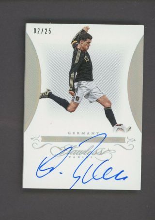 2015 - 16 Panini Flawless Soccer Michael Ballack Signed Auto 2/25 Germany