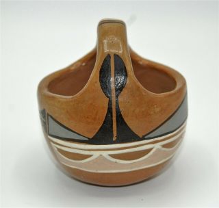 Vintage 60s Native American Pottery Pueblo Tewa Sw Southwest Signed Paint Jr30