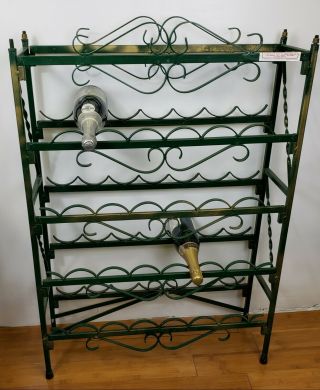 Vintage Antique 28 Bottle Tall Standing Wine Rack Hand Made