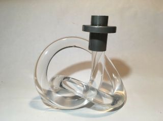 Vintage Dorothy Thorpe Lucite Knot Candlestick Mid Century