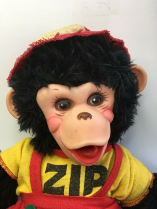 Vintage Rushton Zip Zippy The Chimp Monkey Rubber Face 3