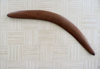 Aboriginal Hunting Boomerang Chip/chisel Carved Black Wattle Wood Australia 1900