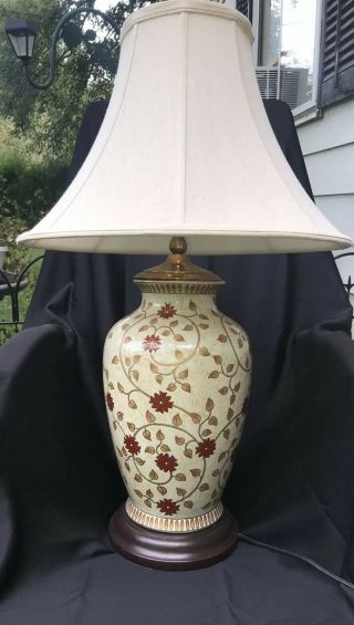 Vintage Wildwood Asian / Chinese Style Ceramic/brass Ginger Jar Table Lamp