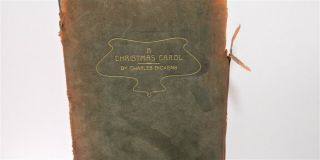 Vintage A Christmas Carol - Charles Dickens Roycrofters Edition Suede Edition