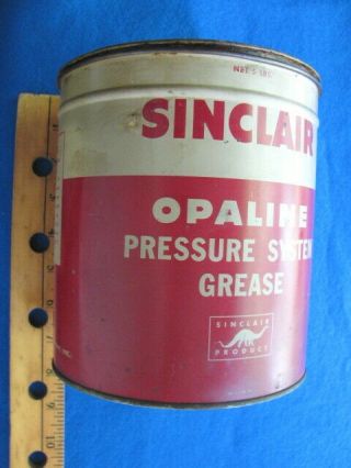 Vintage ½ Full 5 Can,  Sinclair Opaline Pressure System Grease,  Dino Dinosaur