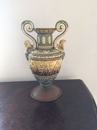 Antique Vintage Austrian Majolica Vase Collectible