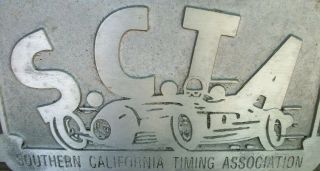 SCTA Southern California Timing Cast Metal Hot Rod Car Club Plaque License Plate 2