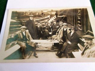 On A Boat In The Harbour,  Bridlington - Vintage Real Photo Rp Postcard By Snaps