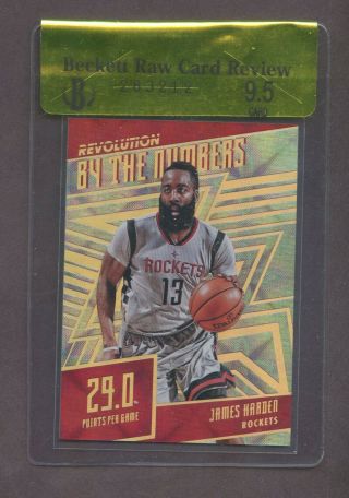 2016 - 17 Panini Revolution Galactic By The Numbers James Harden Bgs 9.  5 Rcr