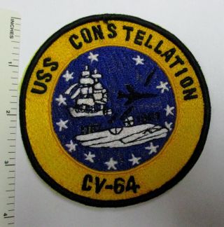 Us Navy Uss Constellation Cv - 64 Aircraft Carrier Patch Vintage Philippine Made
