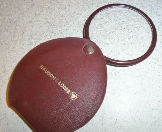 Vintage Bausch & Lomb Pocket Fold Magnifier Magnifying Glass Leather Flip Case