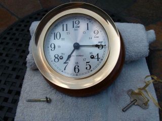 Vintage Brass Seth Thomas 1004 Corsair - W Model E537 - 000 Ships Bell Clock