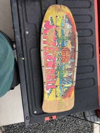 Vintage Jeff Kendall Pumpkin Santa Cruz Skateboard