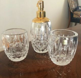 Final Listing - Crystal Labrazel Marie Soap Dispenser & Two Tumblers $755