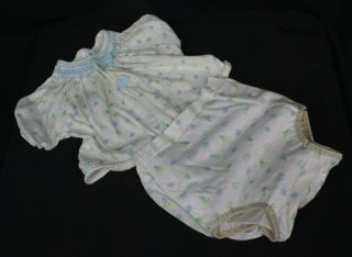 Vtg Carters Outfit Baby Rubber Pants Waterproof Vinyl Diaper Cover Snap Shirt