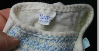Vtg Carters Outfit Baby Rubber Pants Waterproof Vinyl Diaper Cover Snap Shirt 3