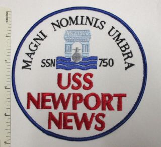 Us Navy Submarine Uss Newport News Ssn - 750 Patch Vintage