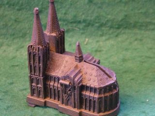 Small Vintage Pewter / Spelter Money Box,  Cologne Cathedral.  The Dom
