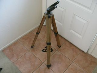 Vintage Camera Telescope?? Wood Metal Tripod