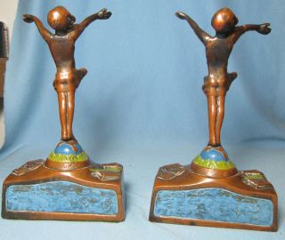 JESSIE M RALEIGH JMR by ARMOR BRONZE GOOD FAIRY Bookends 3