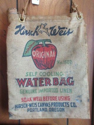 Vintage Hirsch Weis Self Cooling Water Bag