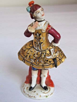 Antique 19thc.  Meissen Porcelain Figural Perfume Bottle