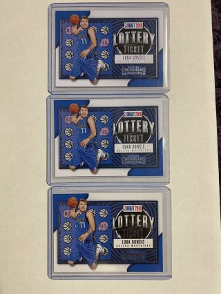 3x 2018 - 19 Contenders Lottery Ticket Luka Doncic Rc