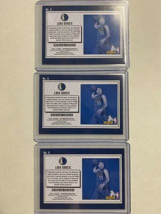 3x 2018 - 19 Contenders Lottery Ticket Luka Doncic RC 2