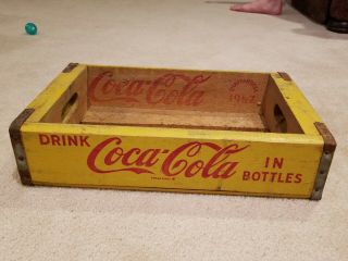 Vintage Wood " Coca Cola " 24 Bottle Crate / Chattanooga 1967