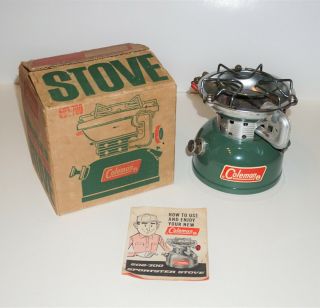 Vintage Coleman 502 - 700 Sportster Single Burner Stove W/box & Papers Dated 7/69