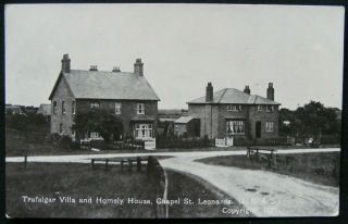 Vintage Trafalgar Villa & Homely House Chapel St Leonards Postcard Near Skegness