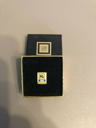 Vintage Gm General Motors 10k Gold Filled Diamond Service Award Tie Tac Pin 35yr