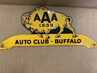 License Topper - Rare 1939 Auto Club Buffalo
