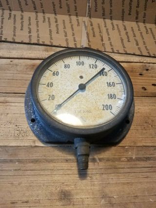 Vintage Ashcroft Pressure Gauge 0 - 200 Psi.  Steampunk