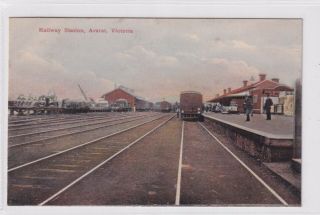 Vintage Postcard Railway Station Ararat Victoria 1900s