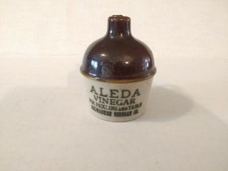 Vintage Red Wing Stoneware Aleda Vinegar Mini Jug Milwaukee