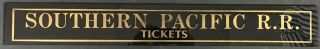 Southern Pacific Railroad Railway Rr Ticket Booth Glass Sign