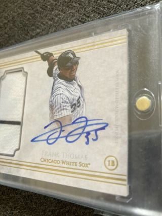 2017 Frank Thomas Topps Definitive On Card Auto Game Patch /40 Chicago 3