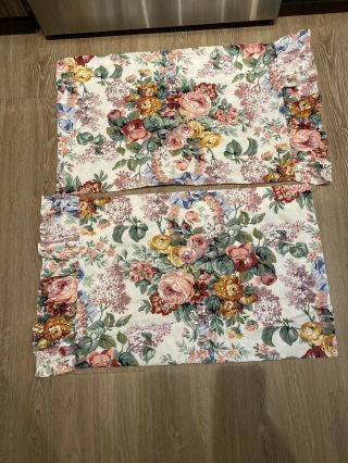 Vtg Ralph Lauren Floral Standard Pillow Cases