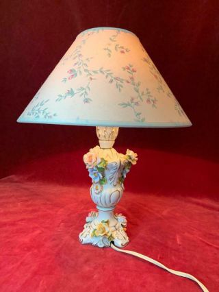 Rare Antique Italian Porcelain Table Lamp