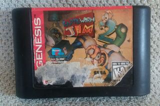 Vintage Sega Genesis Earthworm Jim 2 Video Game