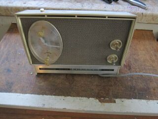 Vintage Sears Silvertone Space Age Style Solid State Am Clock Radio