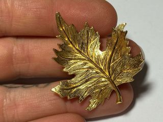 Vintage Sterling Silver 925 Maple Leaf Montreal Canada Pin Brooch