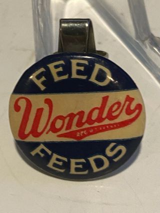 Vintage Advertising Farm Wonder Feeds Pencil Clip